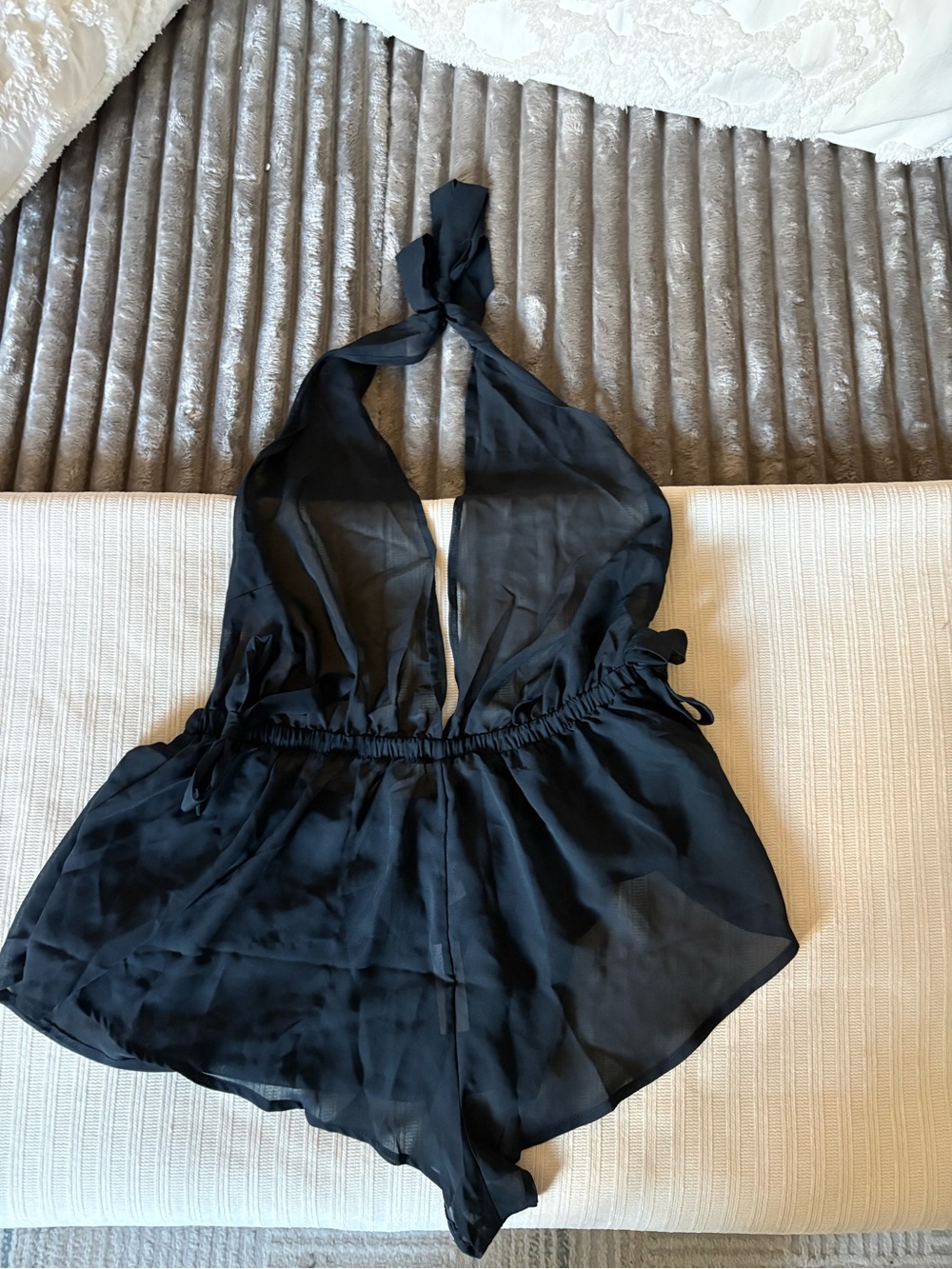 New With Tags Adore Me Marylin Black Baby Doll Lingerie Black Sheer Sexy Classy
